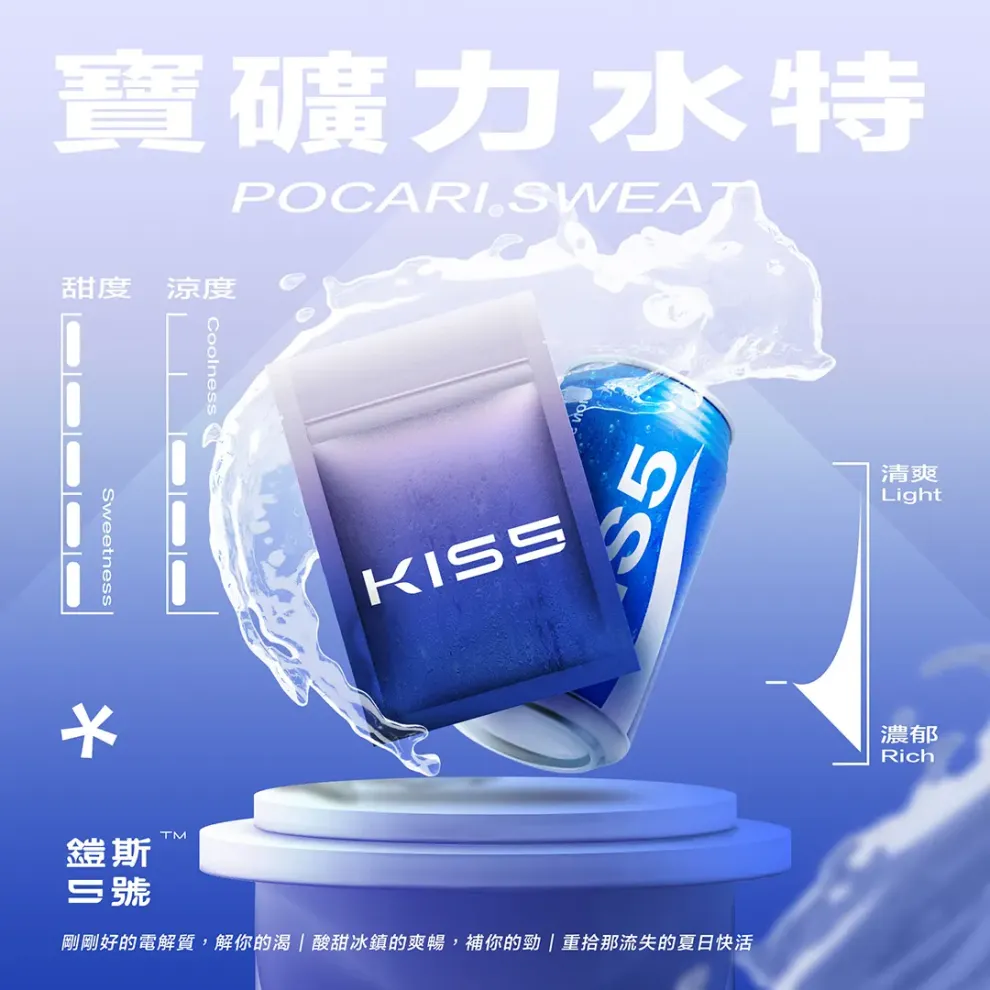 Kis5煙彈寶礦力水得口味